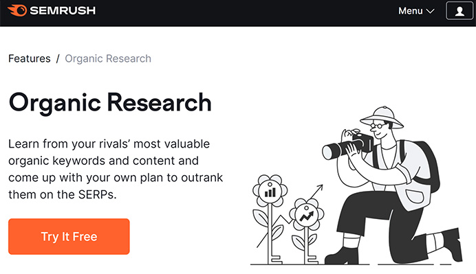 semrush organic research tool