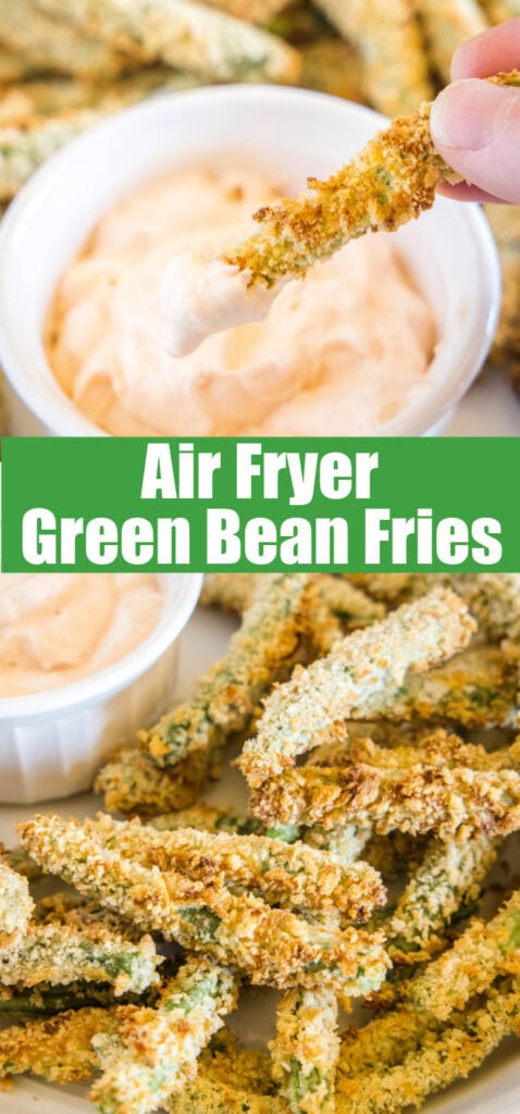 close up green bean fries for pinterest