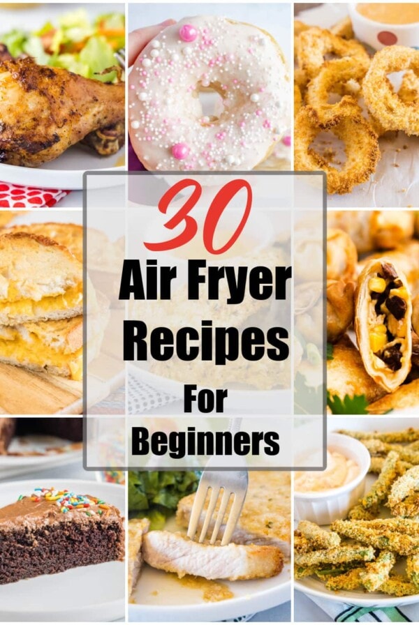 collage of air fryer recipes