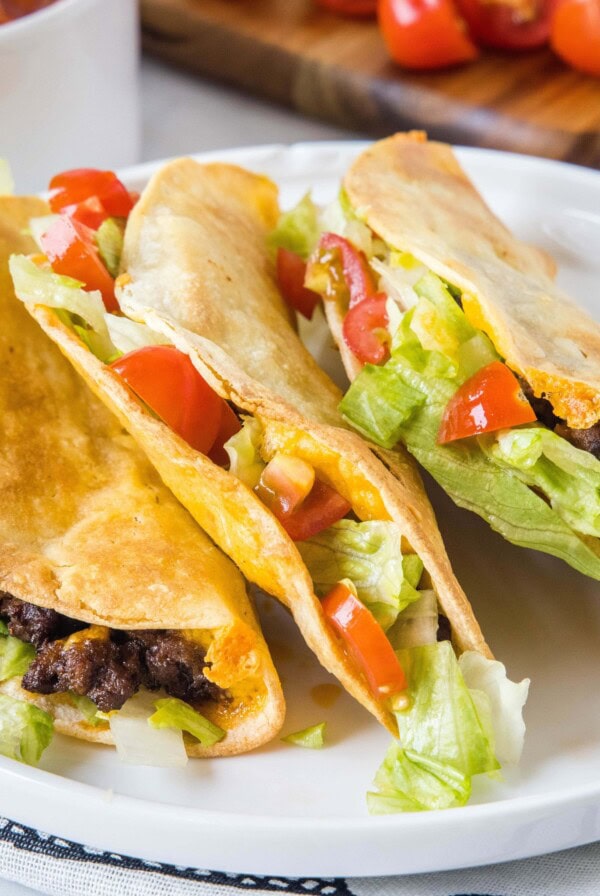 crispy tacos on a plate