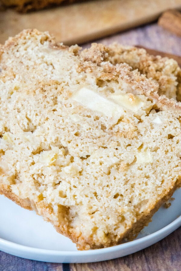 apple bread close up on a plate
