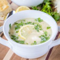 cropped picture of chicken and rice soup