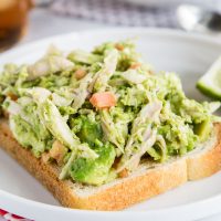 Avocado Chicken Salad - Take chicken salad to a new level with avocado! It is naturally creamy without any mayo or sour cream. Great for quick lunches, easy dinners and even picnics!