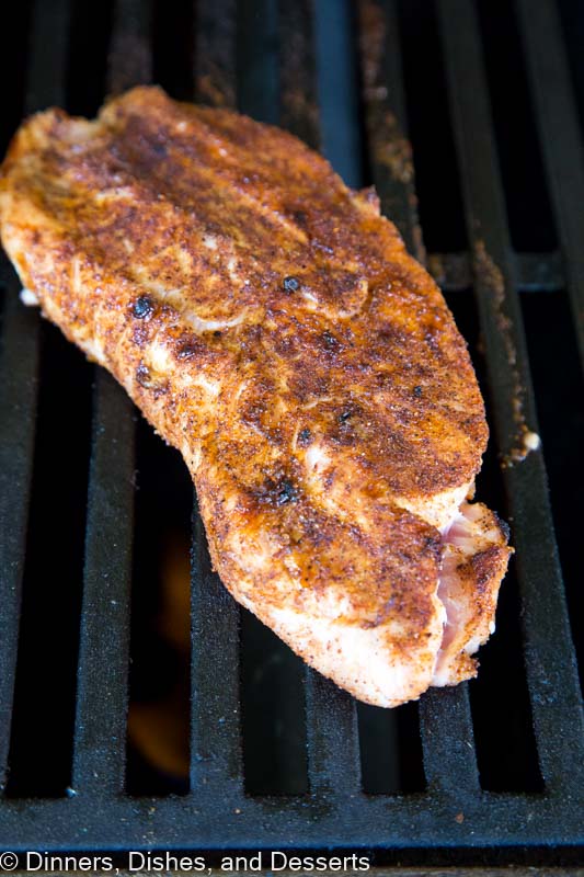 Barbecue rubbed turkey tenderloin on the grill