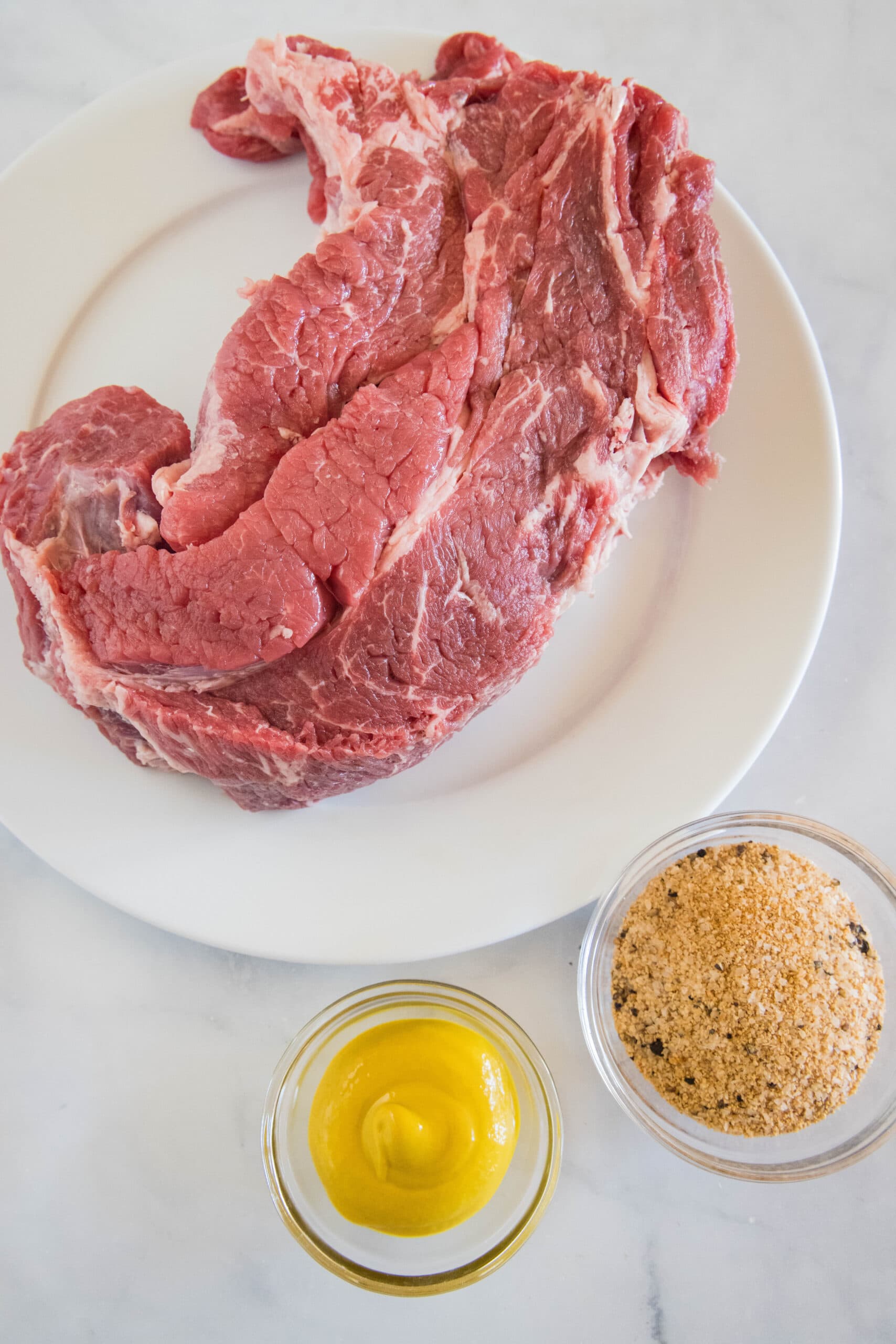 Ingredients for BBQ beef.