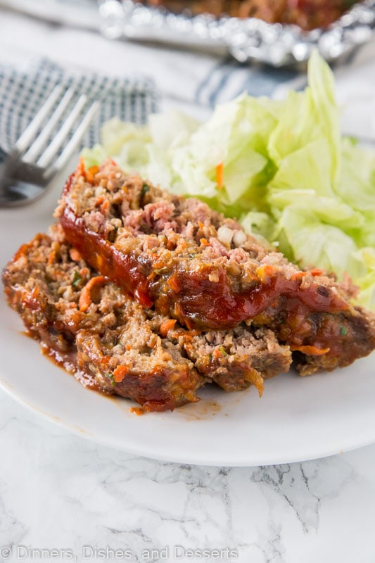 A plate of food, with Meatloaf and Dinner