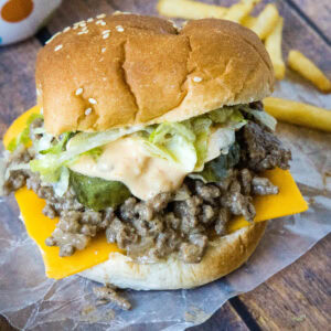 big mac sloppy joe close up