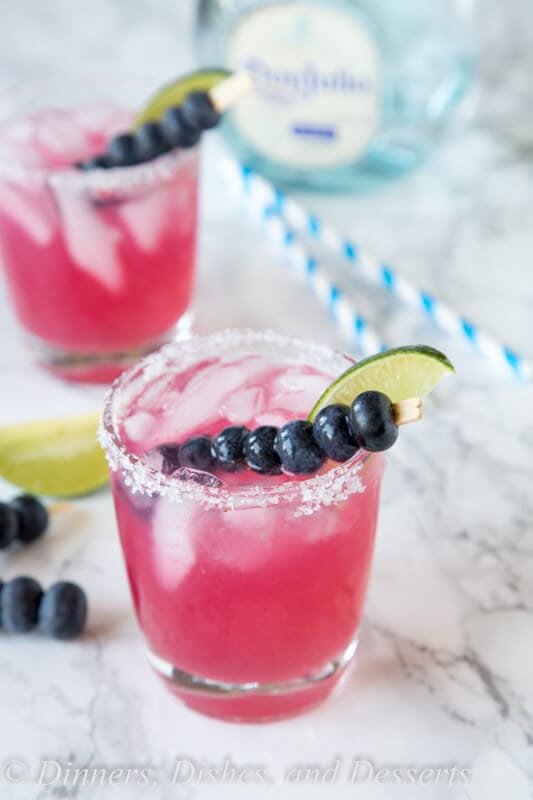 blueberry margarita in a cup