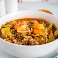 A bowl of cabbage soup