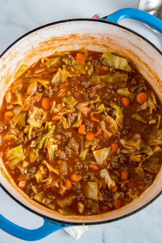 Unstuffed cabbage soup takes classic cabbage rolls and turns it into a weeknight meal your family will love