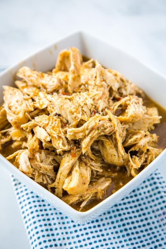 Mexican shredded Chicken made in the Instant Pot
