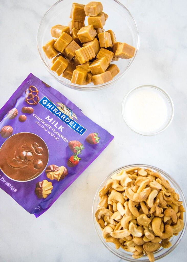 cashew caramel cluster ingredients