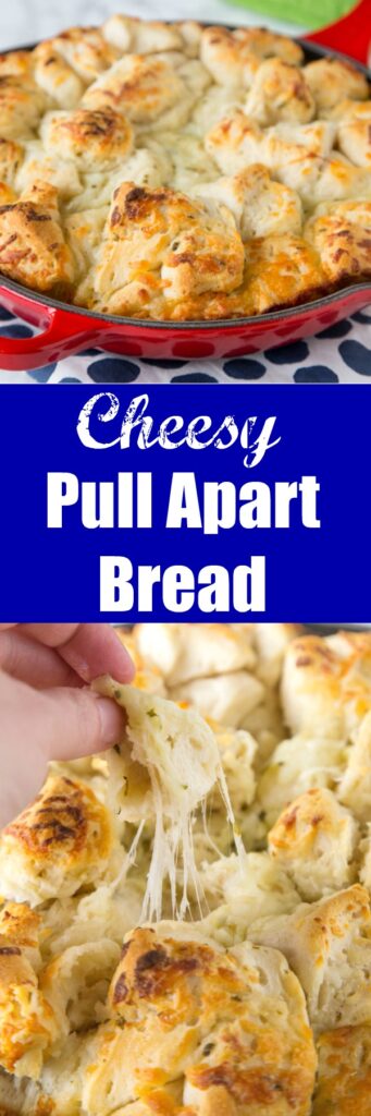 close up cheesy pull apart bread