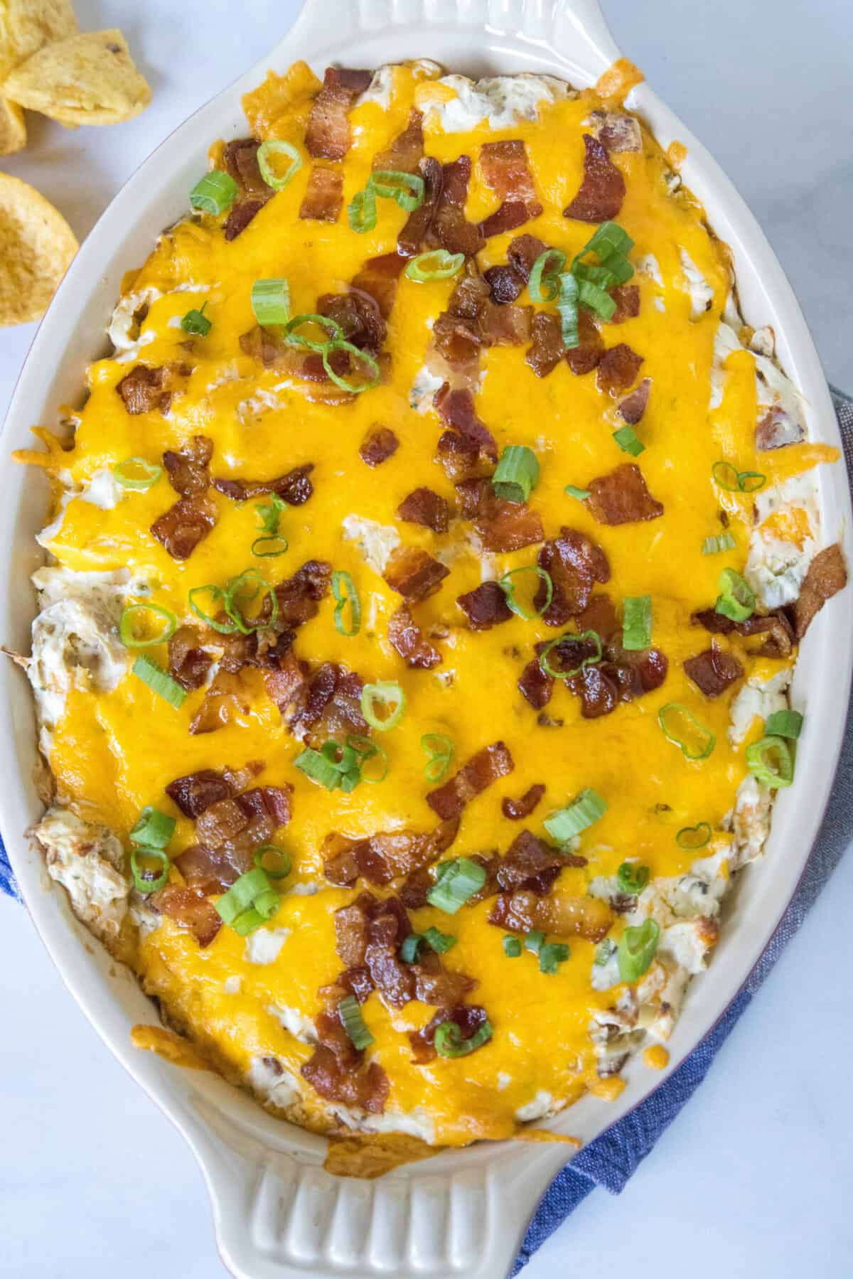 baking dish with chicken bacon ranch dip