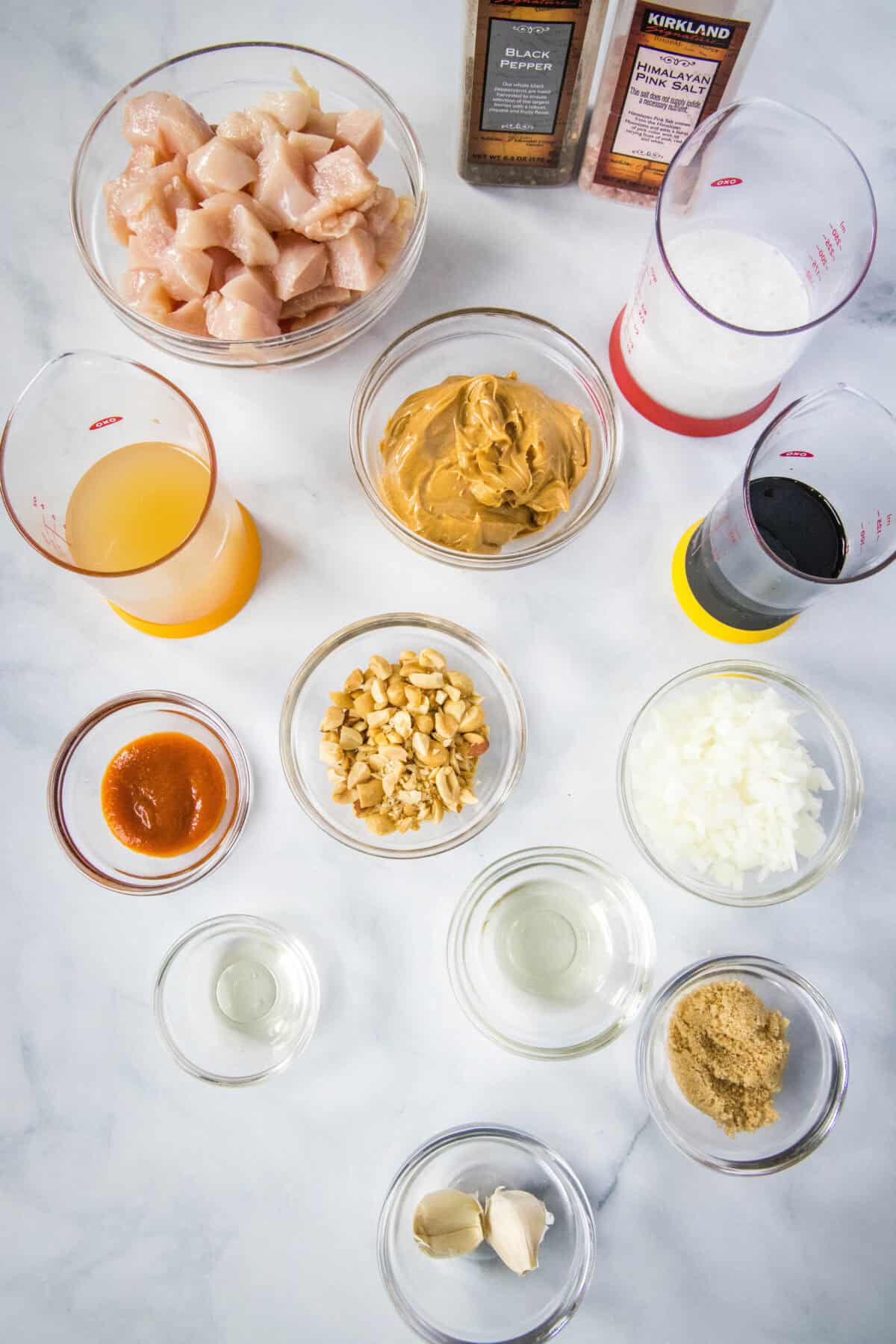 chicken satay stir fry ingredients