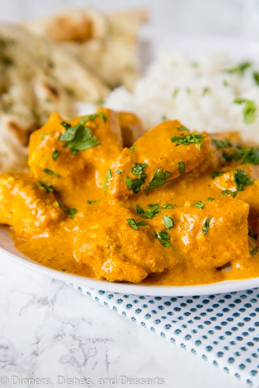 A plate of Chicken and Masala