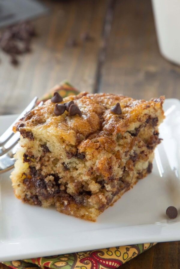 coffee cake on white plate