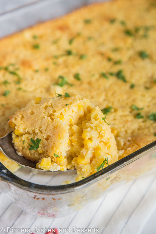 spoonful of corn casserole