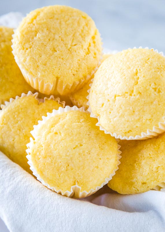 corn muffins in a basket