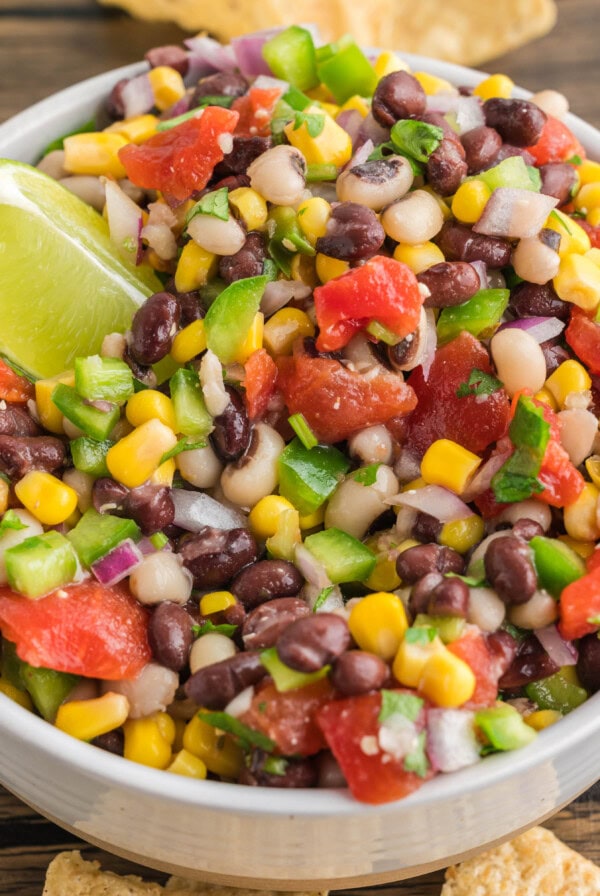 close up cowboy caviar in a bowl