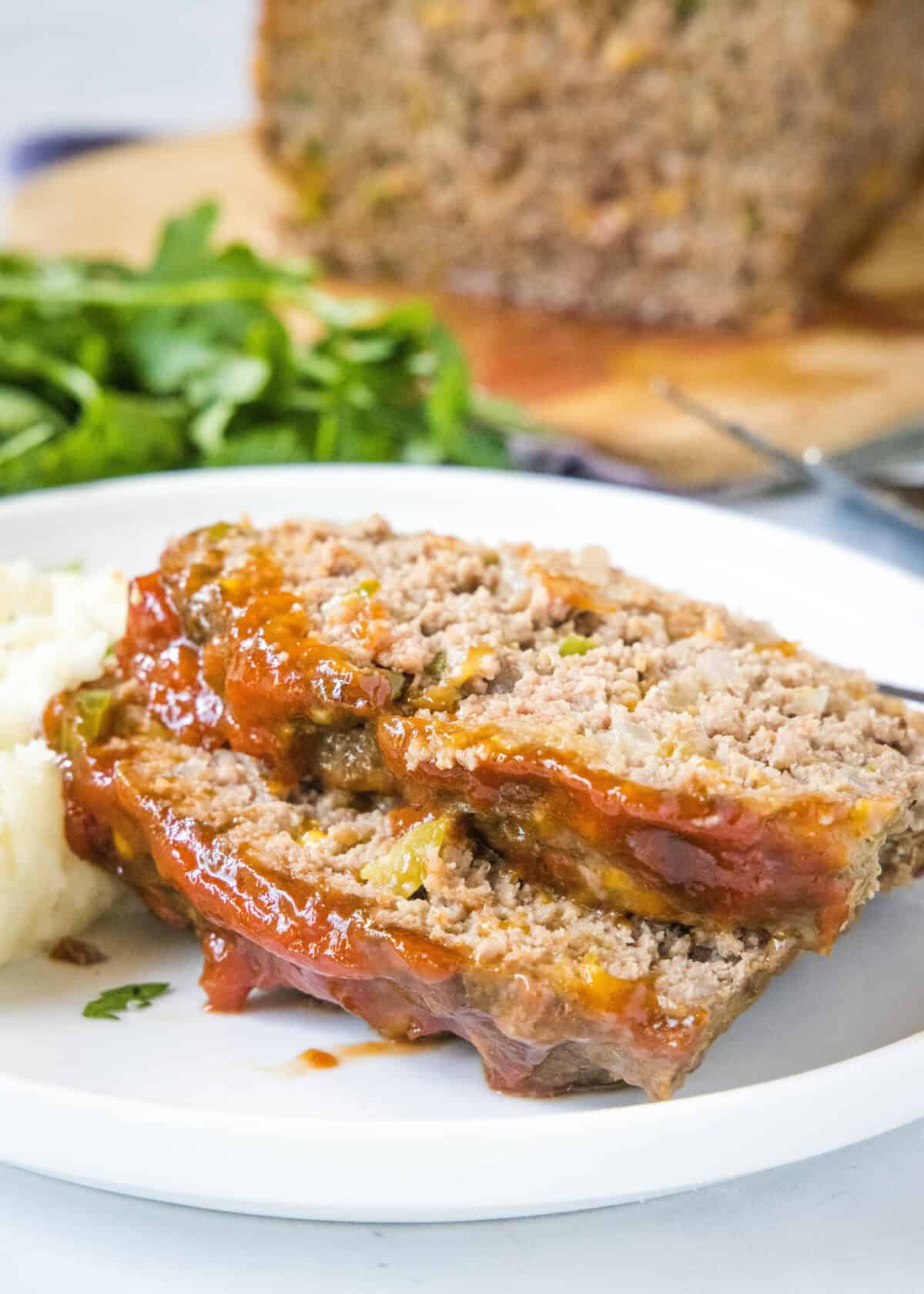 cracker barrel meatloaf on a plate