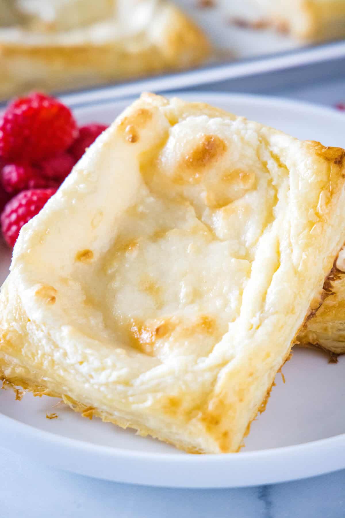 cream cheese danishes on a plate