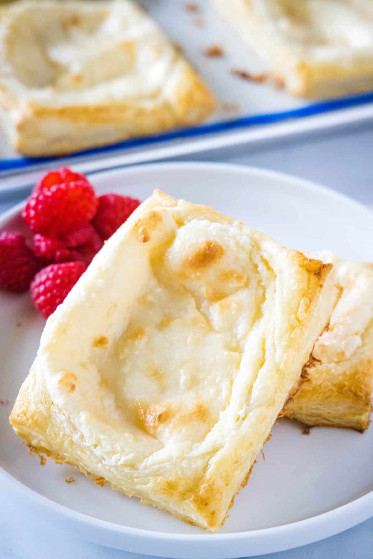 cream cheese danish on a plate