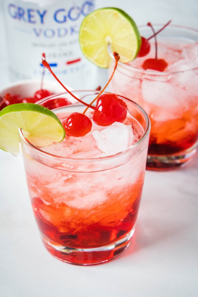 dirty shirley in a glass