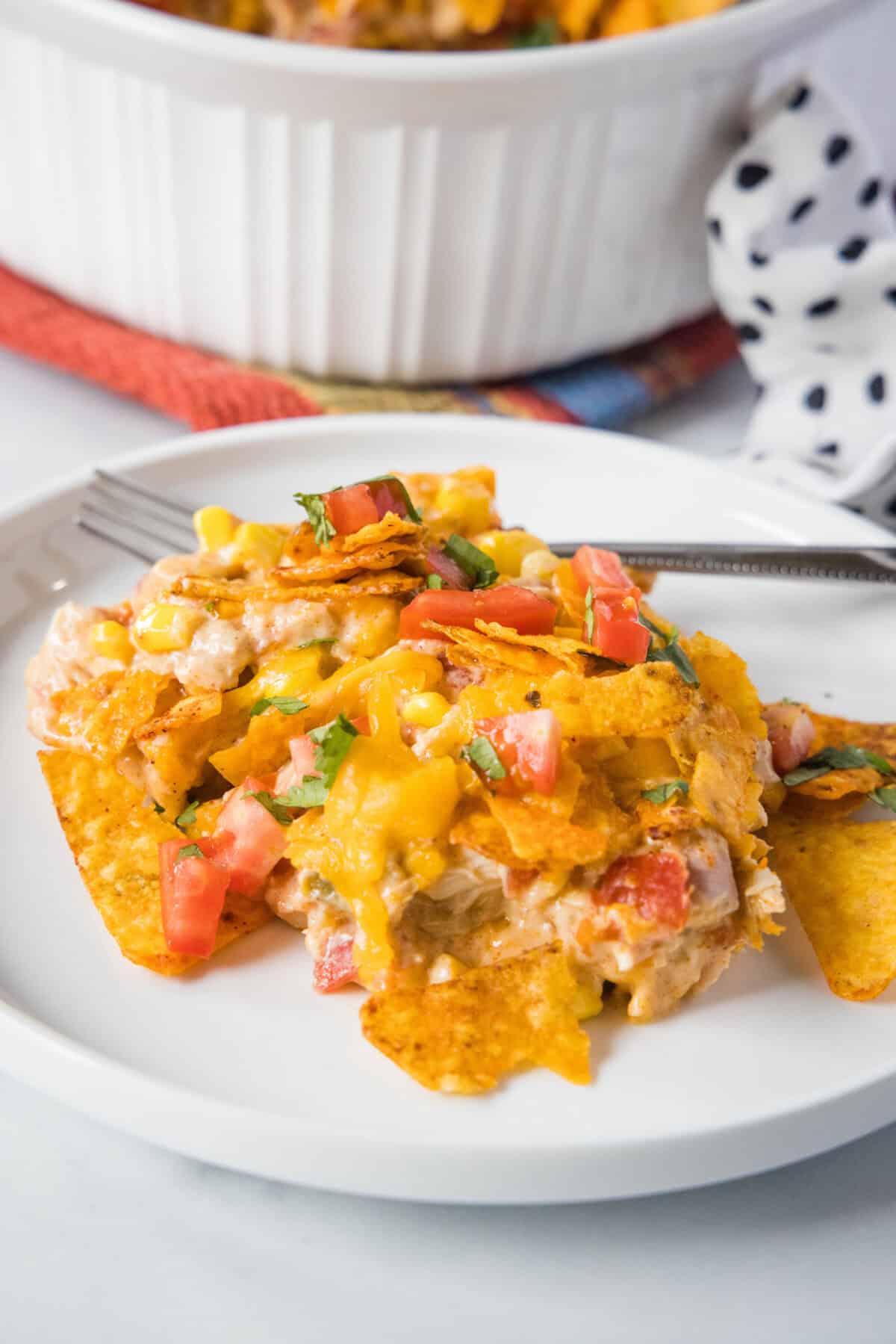 This Dorito Chicken Casserole is a creamy, cheesy, family-favorite dinner loaded with crushed Doritos, chicken, and those classic Tex-Mex flavors. It’s an easy comfort food recipe that bakes up golden and bubbly every time!