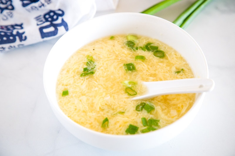 Egg Drop Soup Recipe - a classic Chinese take out dish you can make at home in just 15 minutes.  Seriously comforting, better than the restaurant version and so easy to make. 