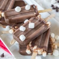 Hot Chocolate Popsicles - homemade hot chocolate isn't just for winter, cool off with these frozen hot chocolate popsicles all summer long!