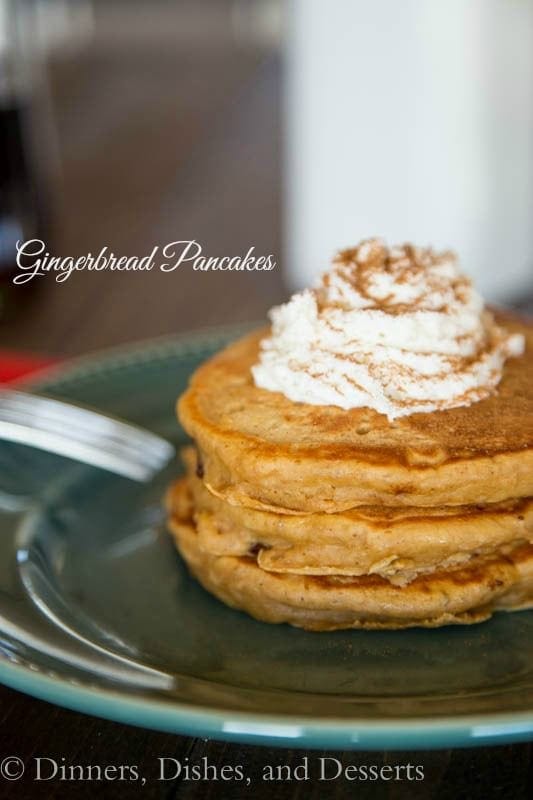 gingerbread pancakes on a plate