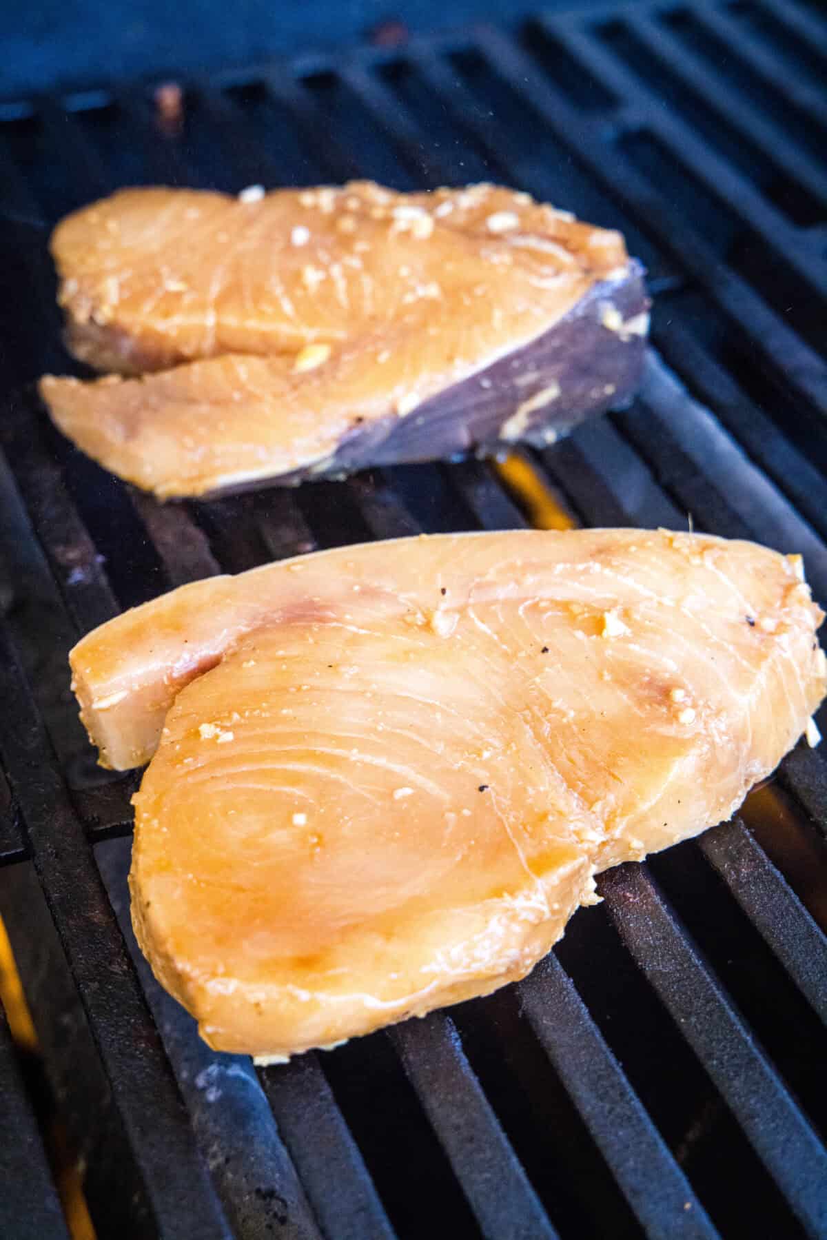 swordfish steaks on the grill