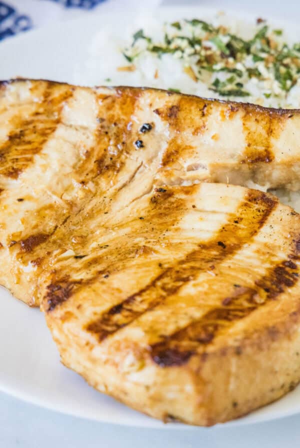 cropped close up grilled swordfish