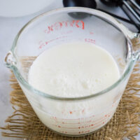 Buttermilk in a pyrex