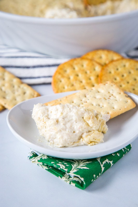 Baked artichoke dip makes a great appetizer for any get together