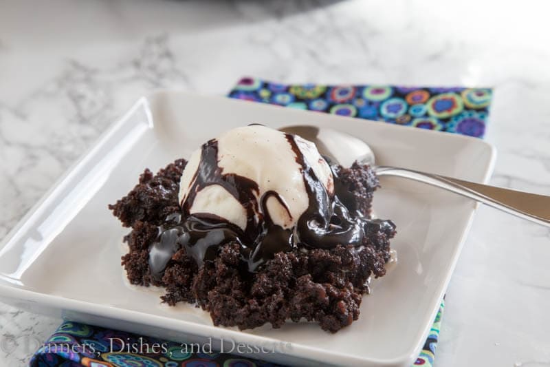 Hot Fudge Crock Pot Brownies - Rich and fudgy brownies made in the crock pot. So easy and sure to fix any chocolate craving!