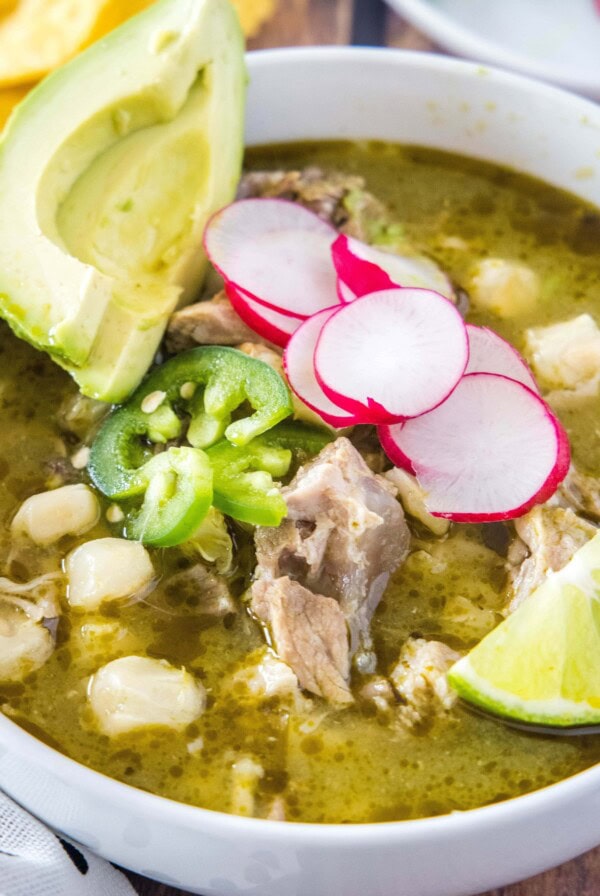 close up pozole