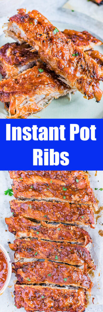 baby back ribs cut into ribs on a plate