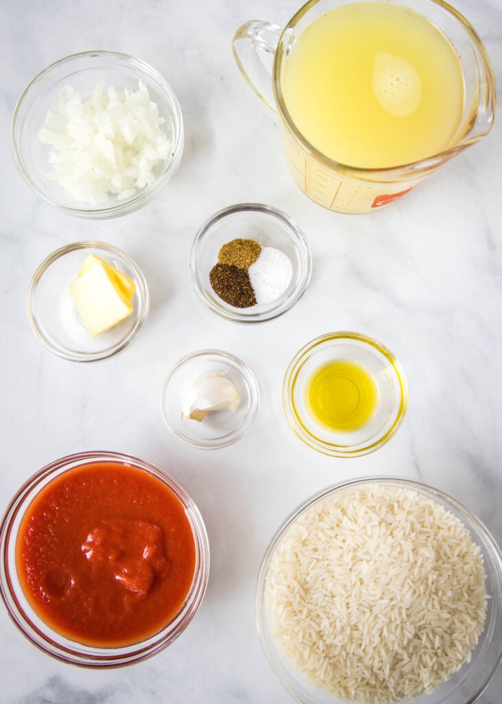 ingredients for mexican rice