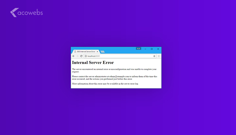 Internal Server Error