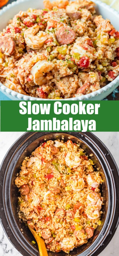 close up of a bowl of jambalaya