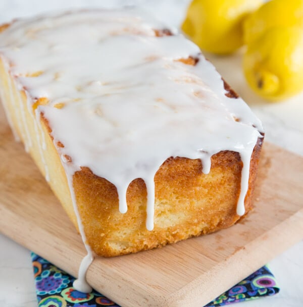 Lemon Ricotta Pound Cake - a dense and super moist lemon pound cake topped with a lemon glaze.