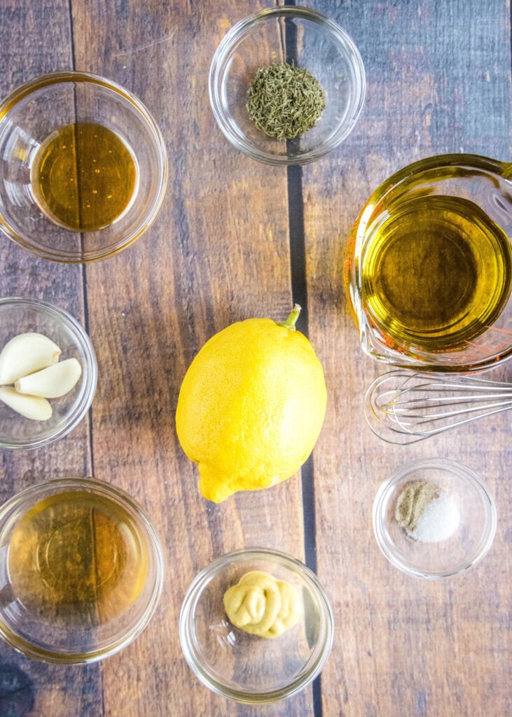 ingredients for lemon vinaigrette