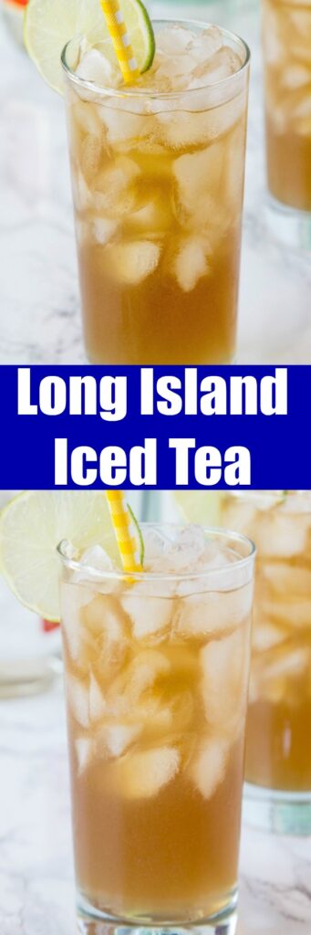 A close up of a long island iced tea in a glass