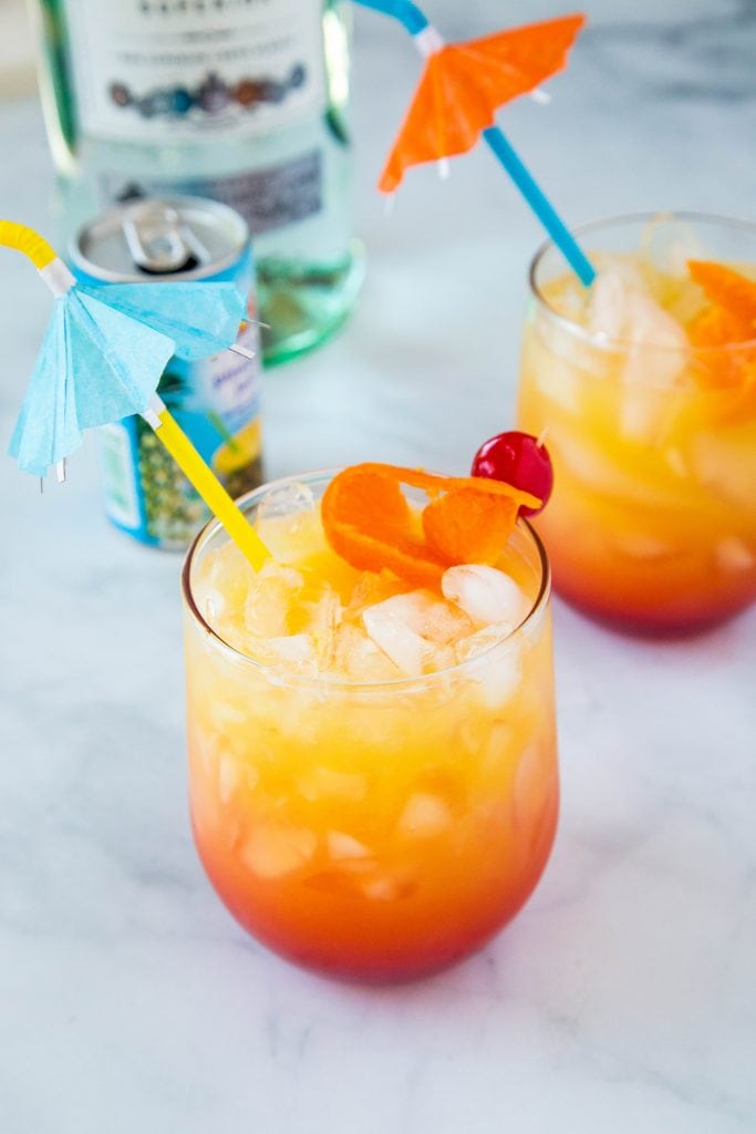 Mai tai with 2 drinks