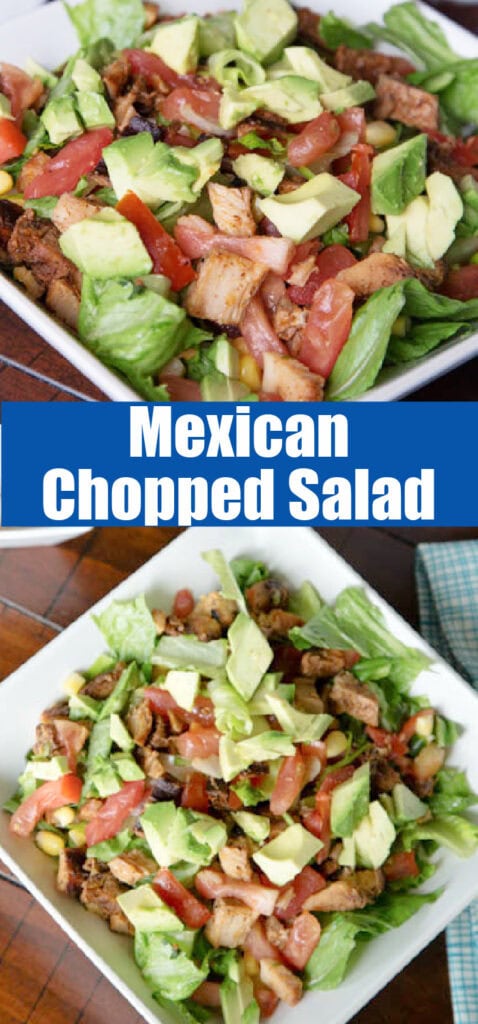 Mexican salad with chipotle dressing on the side