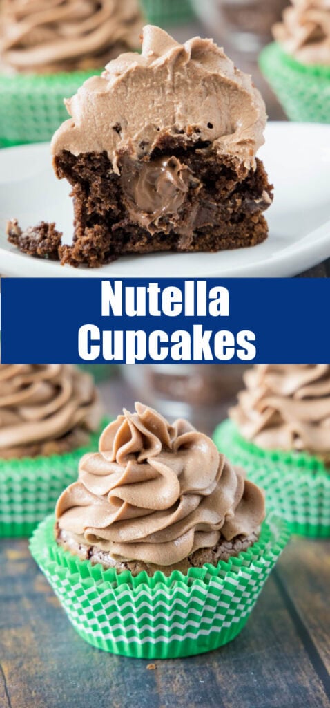 cupcake filled with nutella