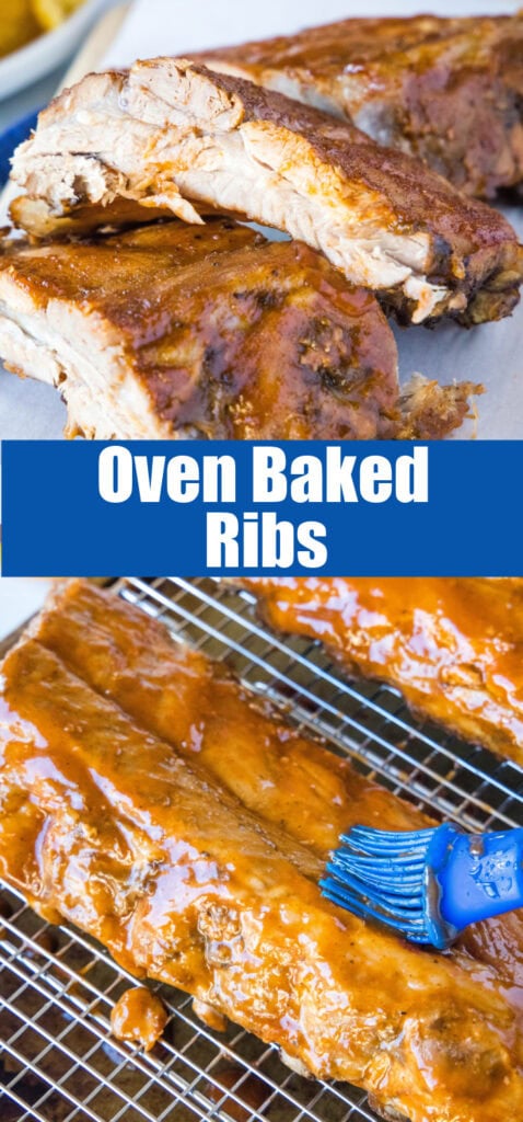 baked ribs close up for pinterst