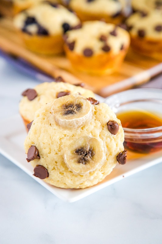 Serve with a little maple syrup to make these pancake muffins like the true pancake experience